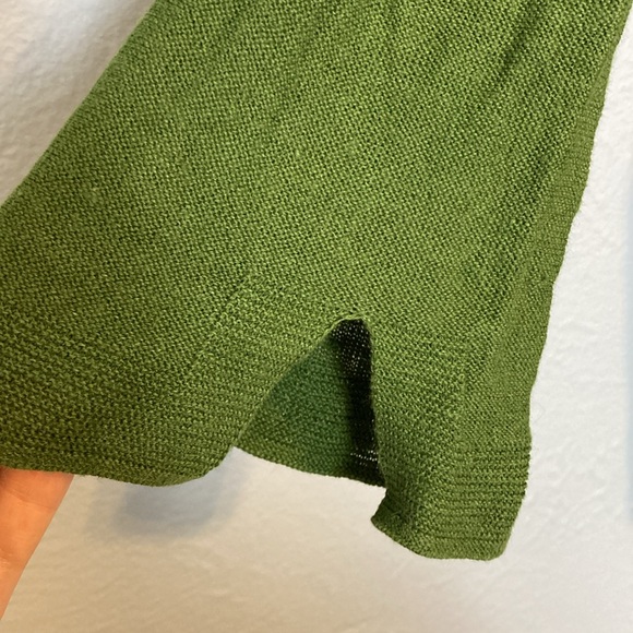 J. Jill Women's Size S *PATCHED* Green Linen Blend Lightweight Sweater Shirt Top - Picture 3 of 14